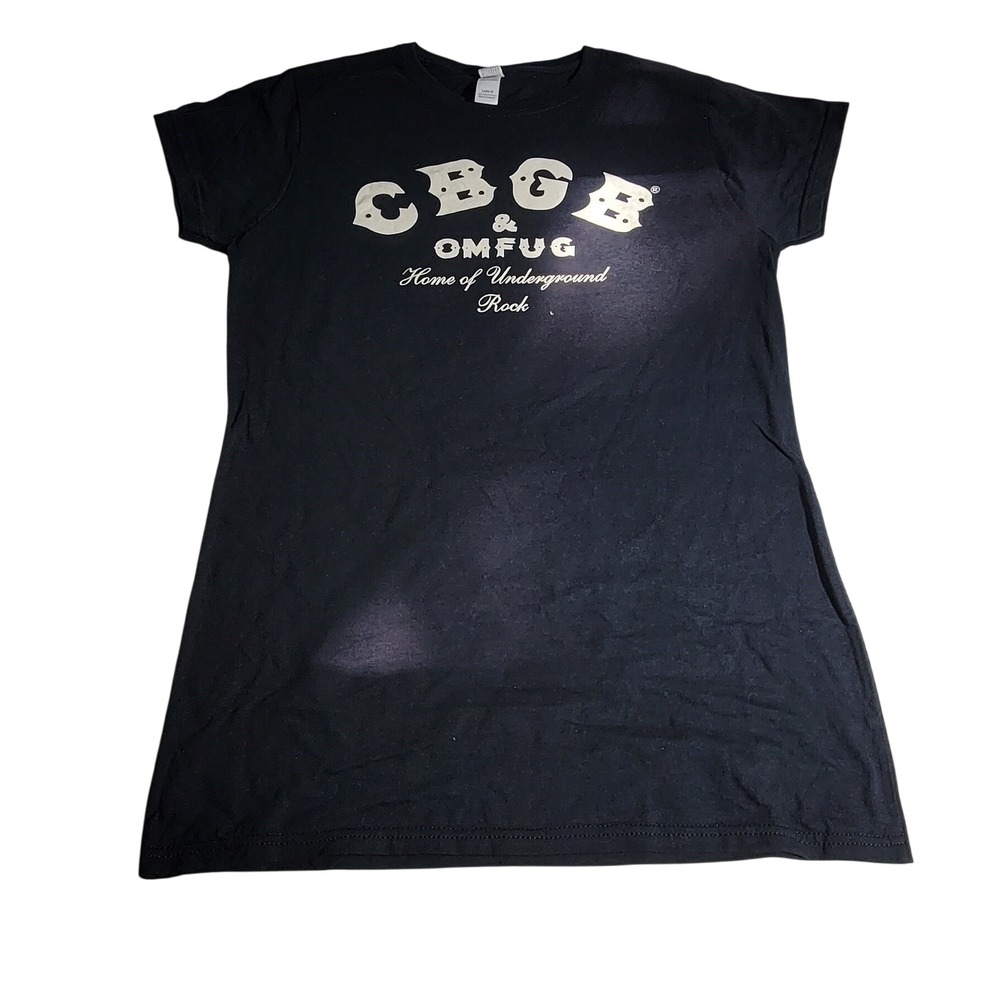 CBGB OMFUG Home of Underground Rock Graphic T-Shirt Black Medium Short Sleeve